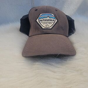 Patagonia Fitz Roy Hex Trucker Hat  Brown Snap Back